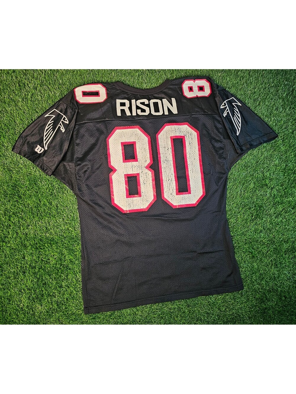 Authentic 90s Atlanta Falcons Rison #80 Football Jersey Size L Rare